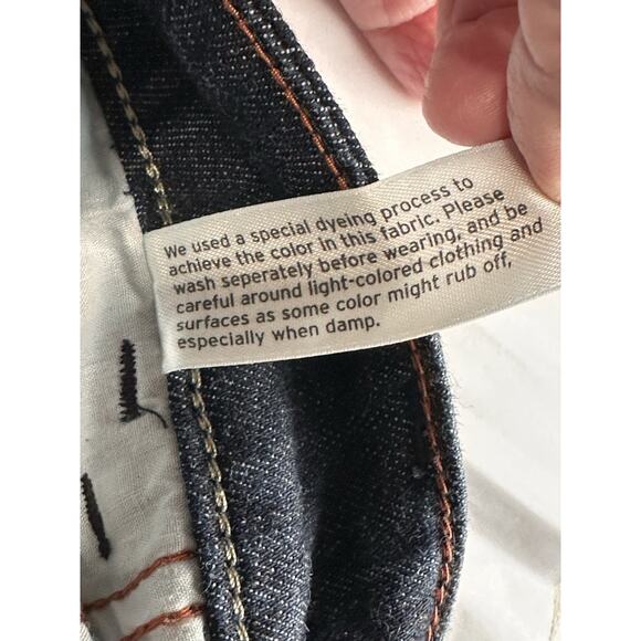 Eddie Bauer Curvy Fit Trouser Boot cut Dark Wash Womens Blue Jeans Sz 8T - Picture 14 of 16